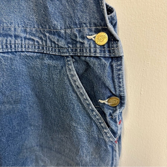 Dickies Blue Denim Carpenter Bib Overalls 42 x 32 - Picture 3 of 16